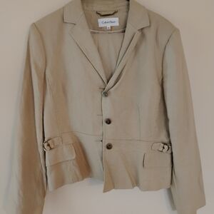 Calvin Klein Tan Blazer and Skirt